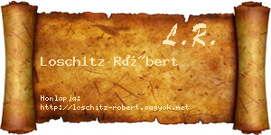 Loschitz Róbert névjegykártya